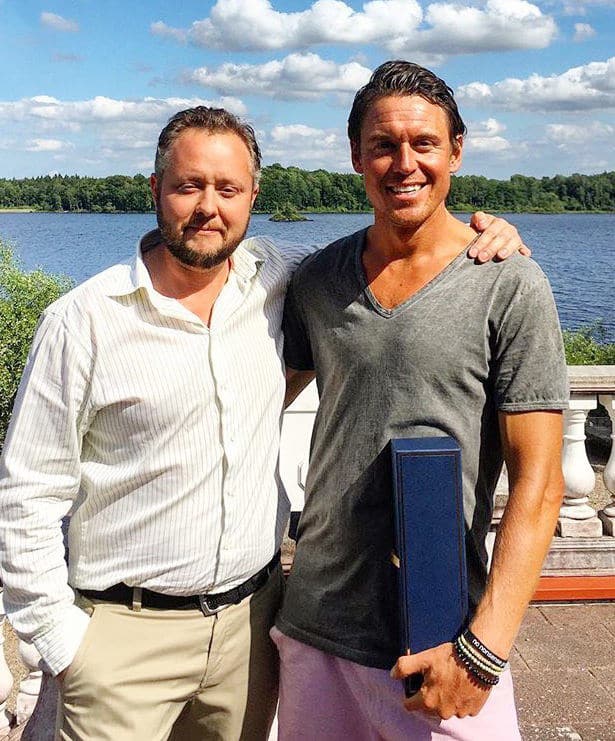 CEO Daniel Karlström with Swedish ultraman winner Jonas Colting. 