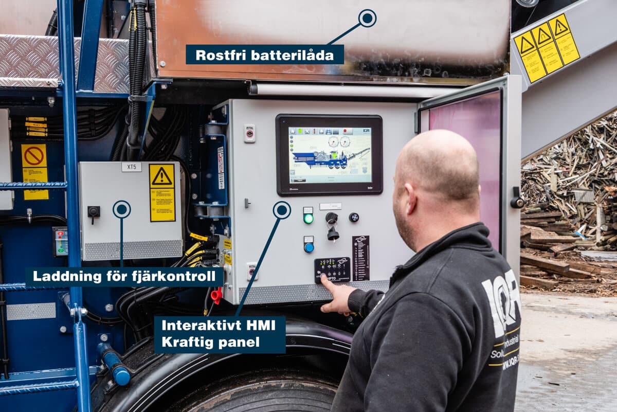 HMI, Batterilåda och laddare av fjärrkontroll